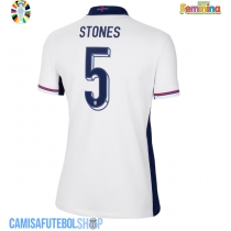 Camisa de time de futebol Inglaterra John Stones #5 Replicas 1º Equipamento Feminina Europeu 2024 Manga Curta